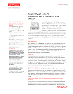 SUN STORAGE 16 Gb FC EXPRESSMODULE