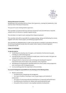 Raising Achievement Committee