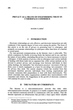 privacy as a means of engendering trust