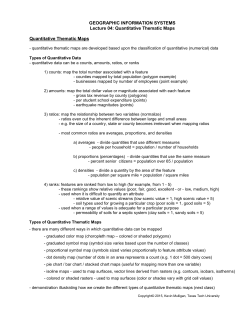 Quantitative Thematic Maps Quantitative Thematic Maps