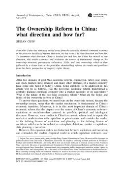 The Ownership Reform in China: what direction
