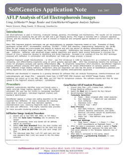 AFLP Analysis of gel images