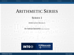 arithmetic series
