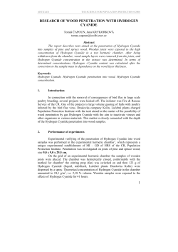 1 research of wood penetration with hydrogen cyanide
