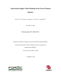 Agent-based Supply Chain Planning in the Forest