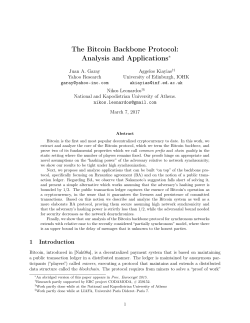 The Bitcoin Backbone Protocol