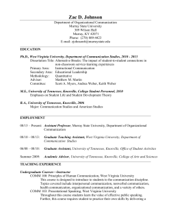 Zac D. Johnson - Murray State University