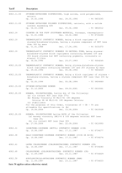 Tariff Description