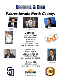 Padres Invade North County! Join us!