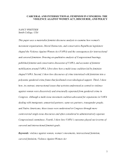 CARCERAL AND INTERSECTIONAL FEMINISM IN CONGRESS