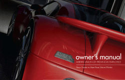 owner`s manual