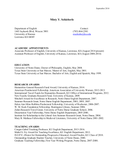 CV  - KU English Department