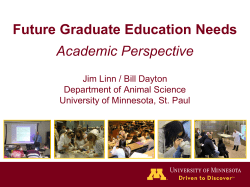 Future Graduate Education Needs Academic Perspective