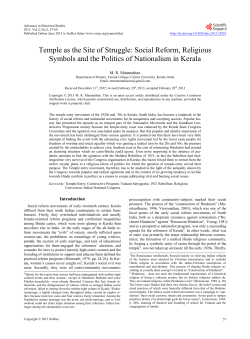 Temple as the Site of Struggle: Social Reform, Religious Symbols