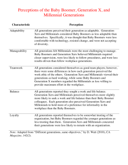 Perceptions of the Baby Boomer, Generation X, and Millennial