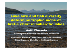 Lake size and fish diversity determine trophic niche of Arctic charr in