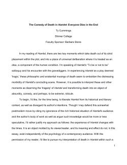 1 The Comedy of Death in Hamlet: Everyone Dies in the End Ty