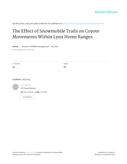 The Effect of Snowmobile Trails on Coyote Movements Within Lynx