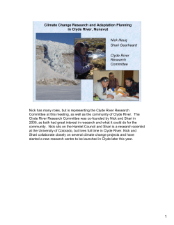 Climate Change Research and Adaptation Planning in Clyde River