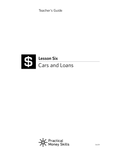 Cars and Loans - Practical Money Skills
