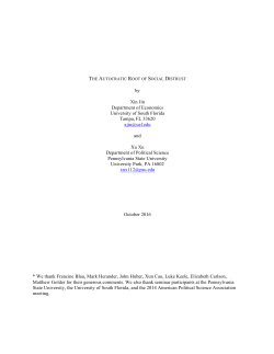 by Xin Jin Department of Economics University of South Florida