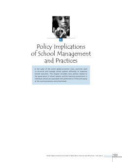 Policy Implications of School Management and Practices