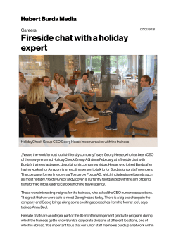Fireside chat with a holiday expert