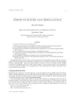 Growth Rates and Regulation