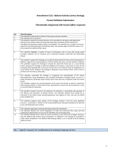 1 Amendment C151 &ndash;Ballarat Activity Centres