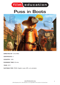 Puss in boots - Film Education