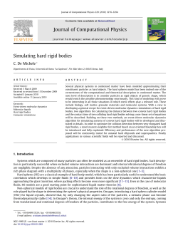 Simulating hard rigid bodies - Cristiano De Michele