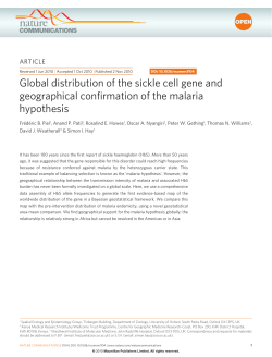 Global distribution of the sickle cell gene and geographical
