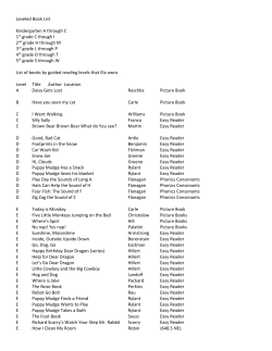 Leveled Book List Kindergarten A through C 1st grade C though I