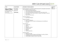 IASW List of Supervisors - Irish Association Of Social Workers