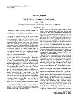 The Phoenix of Modern Toxicology
