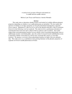 1 A surface-level account of French word