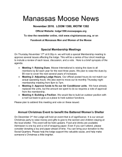 Manassas - Nov 2016 - the Virginia Moose Association