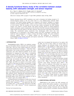 A density functional theory study of the correlation between analyte