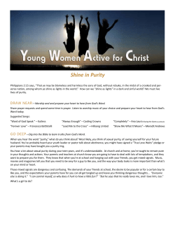 Shine in Purity - Women Nationally Active for Christ