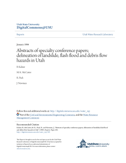 delineation of landslide, flash flood and debris flow hazards in Utah