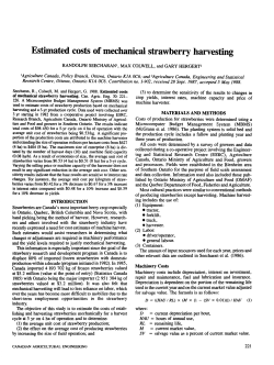Estimated costs of mechanical strawberry harvesting