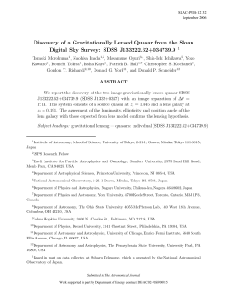 Discovery of a Gravitationally Lensed Quasar - SLAC