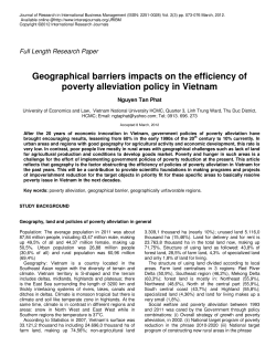 Geographical barriers impacts on the efficiency of poverty alleviation