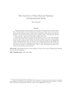 The Concavity of Time Discount Function: An Experimental