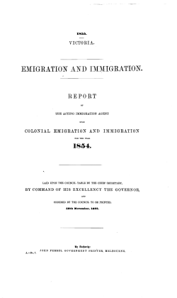 EMIGRATION AND IMMIGRATION.
