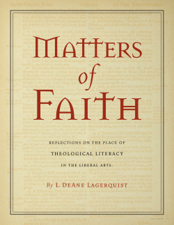Matters of Faith - St. Olaf College