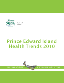 Prince Edward Island health trends 2010