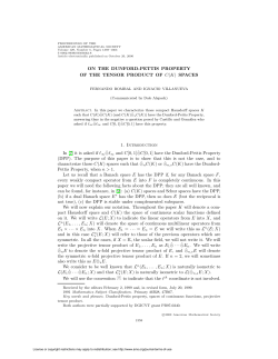 ON THE DUNFORD-PETTIS PROPERTY OF THE TENSOR