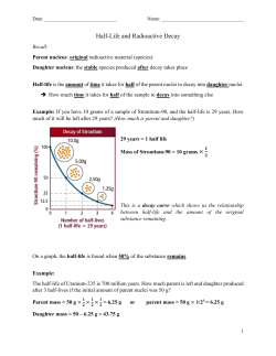 Half-Life and Radioactive Decay