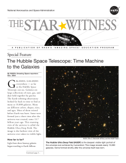 The Hubble Space Telescope: Time Machine to the Galaxies